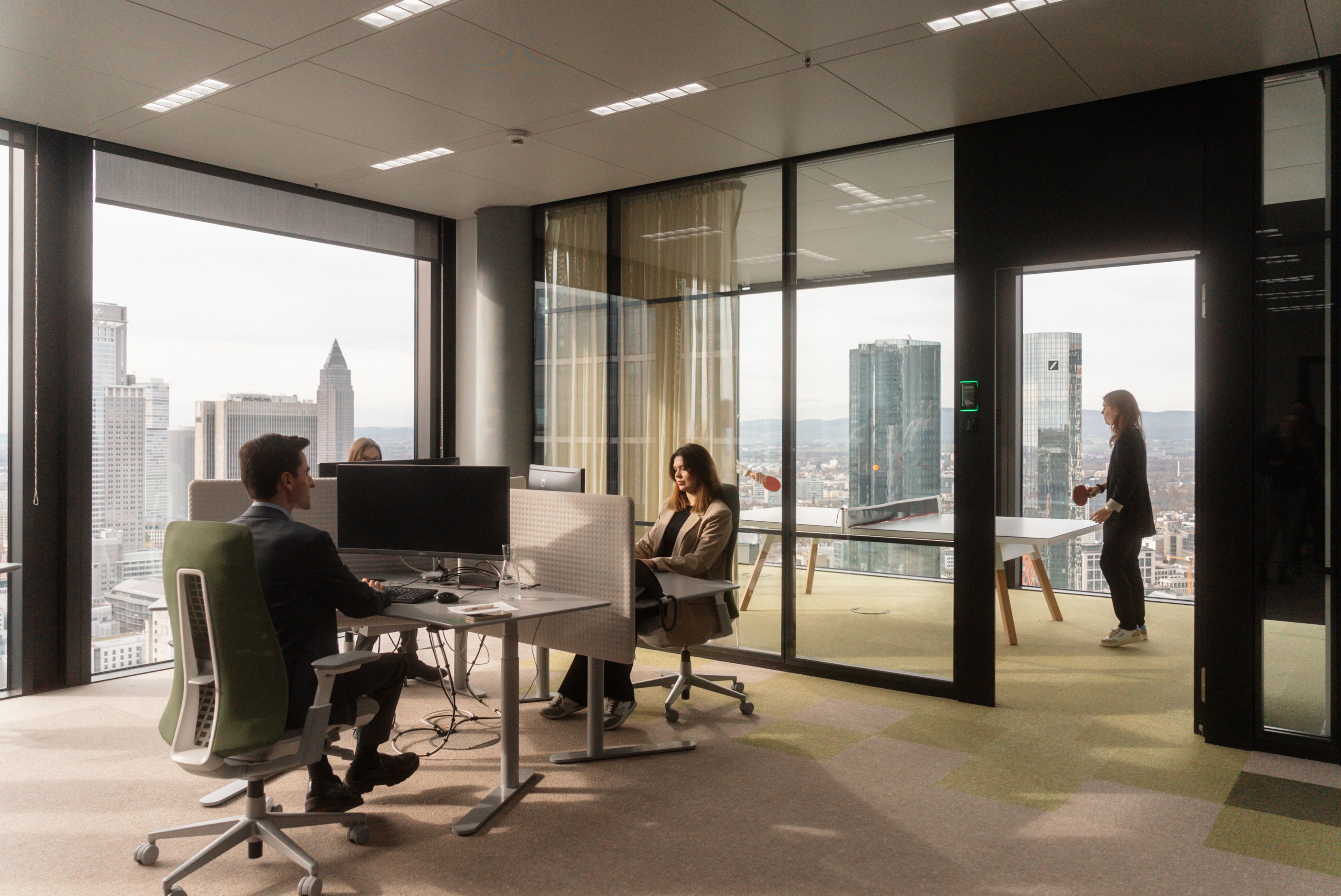 a person sitting at sunset